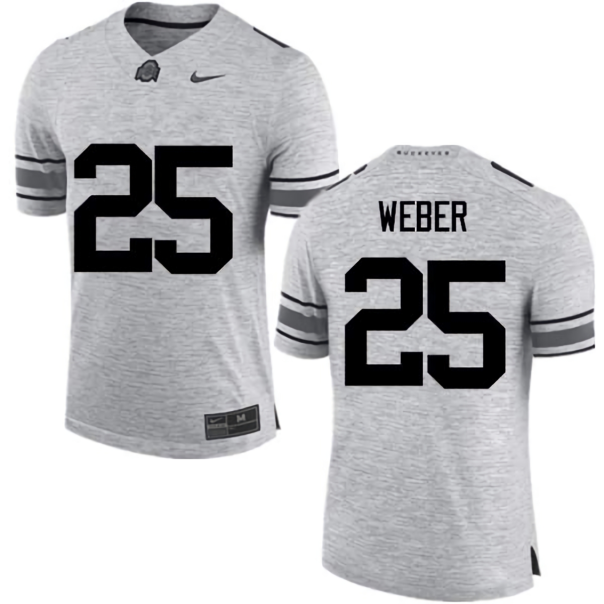 Mike Weber Ohio State Buckeyes Men's NCAA #25 Nike Gray College Stitched Football Jersey VPS2756YP